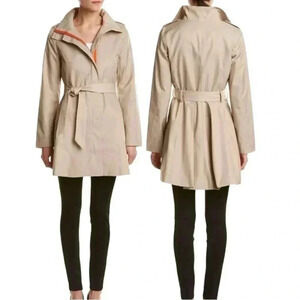 Kensie Women's Tie Waist Trench Coat